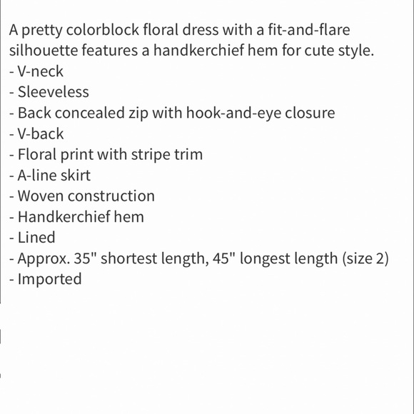 Guess floral color block handkerchief dress - Picture 4 of 4